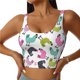 thumbnail image 1 of Balery Funny Chicken Sujetadores deportivos con espalda cruzada para mujer, acolchados, sin costuras, de alto impacto, ideales para yoga, gimnasio, entrenamiento y fitness.-Small, 1 of 8