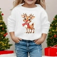 thumbnail image 2 of MIASHUI Sweatshirts de Noël pour Enfants Pull Imprimé Décontracté à Manches Longues, Blanc, 4-5 Ans, 2 of 4