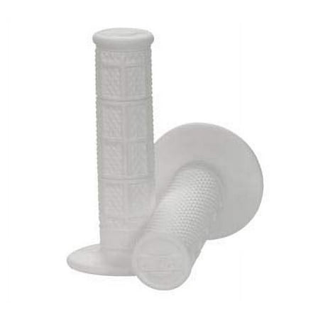ProTaper White 1/3 Waffle MX Grips Pair Soft, Tacky, and Synthetic Compound 024029