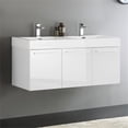 thumbnail image 2 of Fresca Fcb8092-D-I Vista 47" Wall Mounted Double Basin Vanity Set - White, 2 of 5