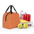 thumbnail image 4 of Pofeuu Orange And White Polka Dot Print Lunch Bag Lunch Box Large Capacity Insulated Lunch Bag for Adult, Leakproof Reusable Lunch Tote Bags for Work, 4 of 5