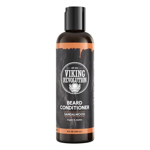 Viking Revolution Beard Conditioner with Sandalwood and Argan Oil, 8 fl oz