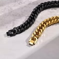 thumbnail image 2 of 19/21.5cm Silver/Gold/Black Jewelry Men Women 316L Stainless Steel Chain Bracele, 2 of 9