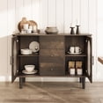 thumbnail image 5 of Studyset 47" Sideboard Buffet Cabinet with Fluted Glass Doors & 3 Drawers,Mid-Century Credenza Storage with Adjustable Shelves,Modern Coffee Bar Cabinet for Kitchen,Dining Room,Living Room, 5 of 7