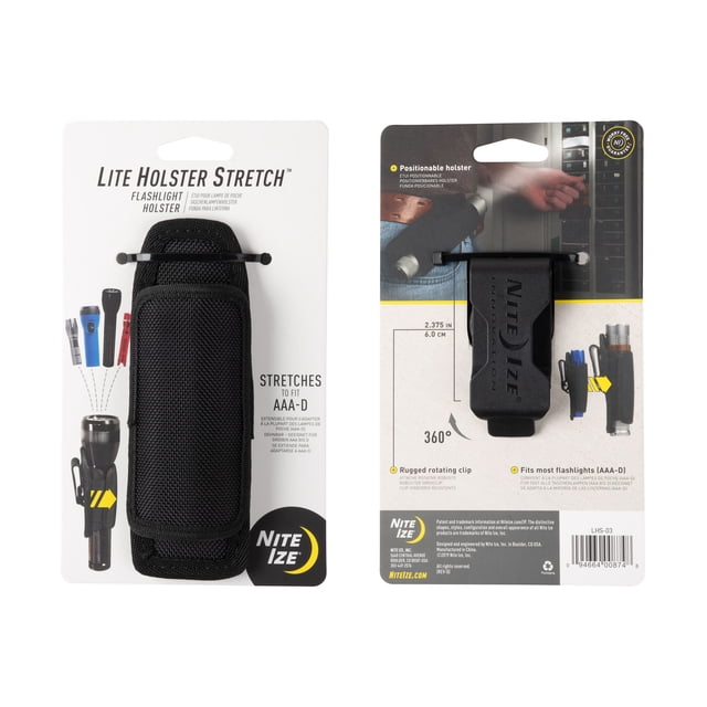 Funda para Linterna Lite Holster Stretch Flashlight 100% USA Color Negro