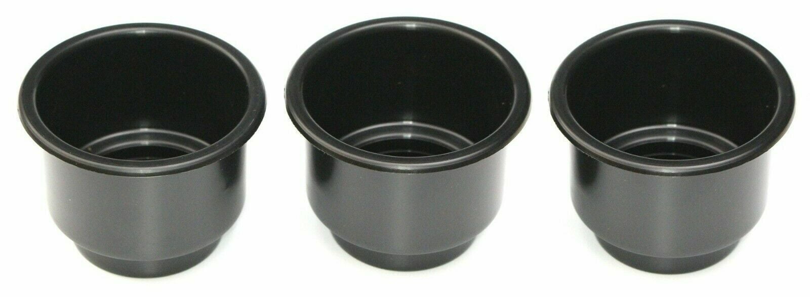 3pk Large Plastic Cup Holder Black Trailer/RV/Boat/Seadoo/Pontoon w