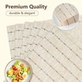 thumbnail image 5 of VCVCOO Placemats Set of 6 Plastic Woven Place Mats for Kitchen Table Indoor/Outdoor Washable Placemat Wipeable Dining Table Mats Beige, 5 of 12