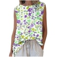 thumbnail image 5 of Juslio Tank Tops for Women Crew Neck Casual Tank Tops,Breathable Summer Print Tank Top, 5 of 5