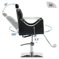 thumbnail image 3 of BarberPub Classic Recliner Barber Chair Heavy Duty Hair Spa Salon Styling Beauty Equipment 3126 Black, 3 of 7