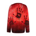 thumbnail image 4 of Halloween Cardigan for Women Funny Halloween Party Graphic Womens Cardigan Sweaters Open Knit Utton Down Cropped Long Sleeve Fall Winter Trendy Plus Size Cardigan Sweaters Red 5XL, 4 of 6