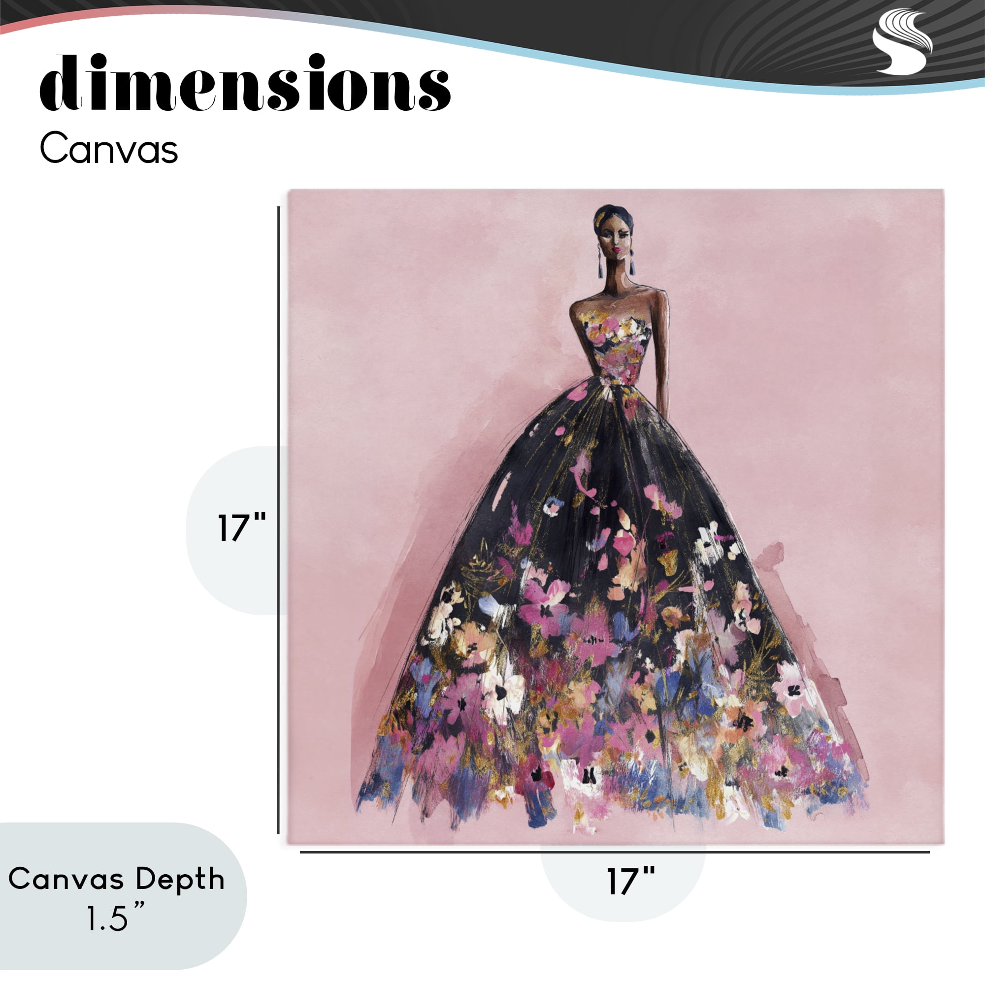Stupell Industries Floral Reverie Gown Canvas Wall Art, design by Svetlana Aleynikova