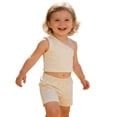 thumbnail image 5 of Toddler Baby Girl 1 Shoulder Tank Top Vest+Shorts White Two Piece Outfit Set Casual Summer Clothes 2T, 5 of 5