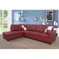 thumbnail image 2 of Lifestyle Furniture Smith Left-Facing Sectional Sofa Set in Wine Red, 2 of 2