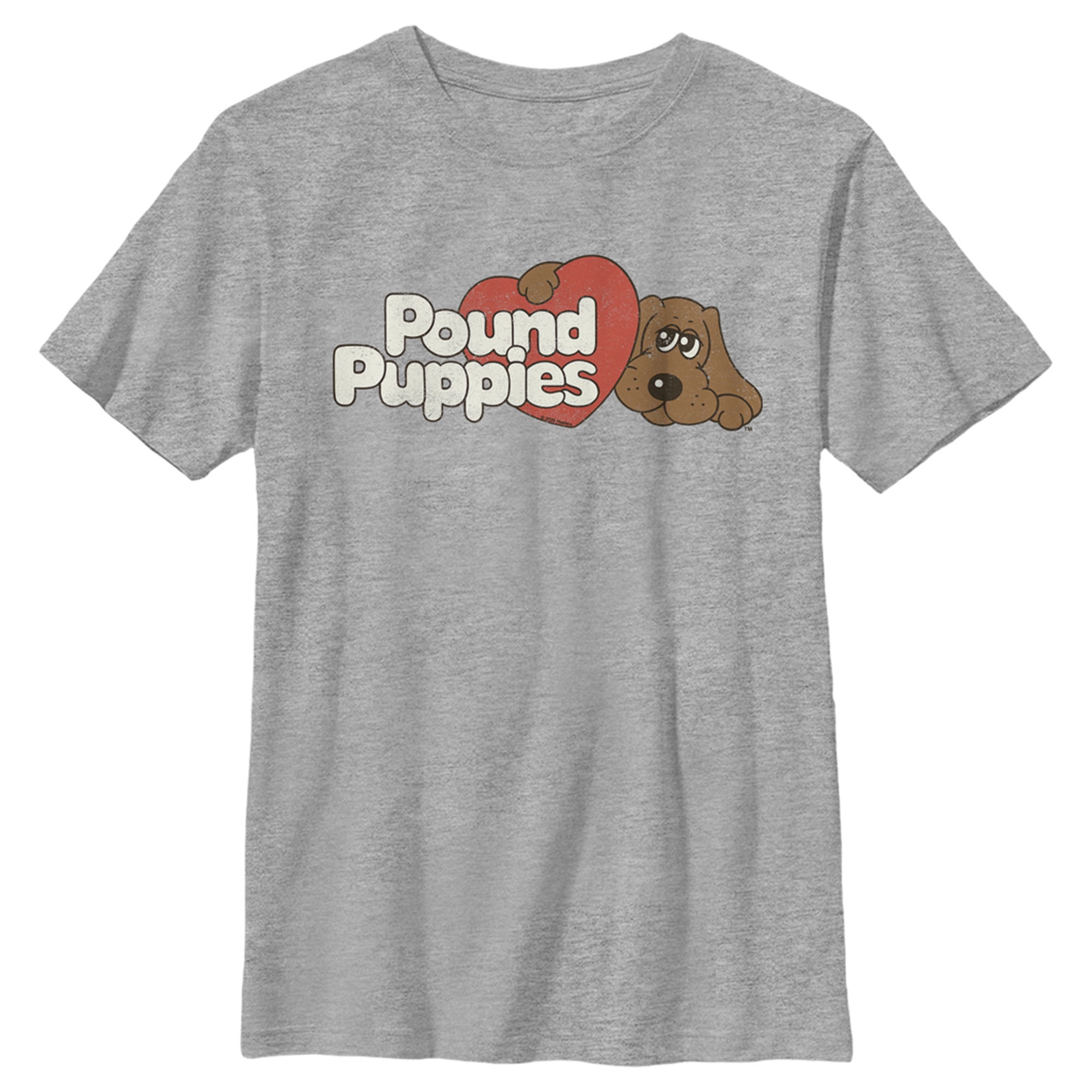 Boy s Pound Puppies Classic Logo Graphic Tee Athletic Heather Large
