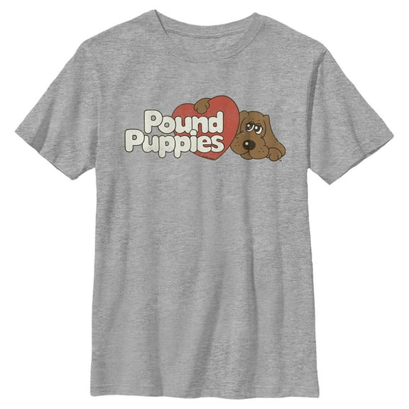 Boy's Pound Puppies Classic Logo Graphic Tee Athletic Heather Medium