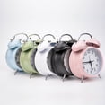 thumbnail image 3 of Reloj despertador retro con campana súper ruidosa, reloj despertador electrónico silencioso para niños, reloj de cuarzo luminoso sencillo para sala de estar, dormitorio y estudiantes, 3 of 5