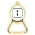 thumbnail image 1 of Keyboard Symbol 4 Art Deco  Fashion Beer Bottle Cap Opener Stainless Steel Key Chain, 1 of 3