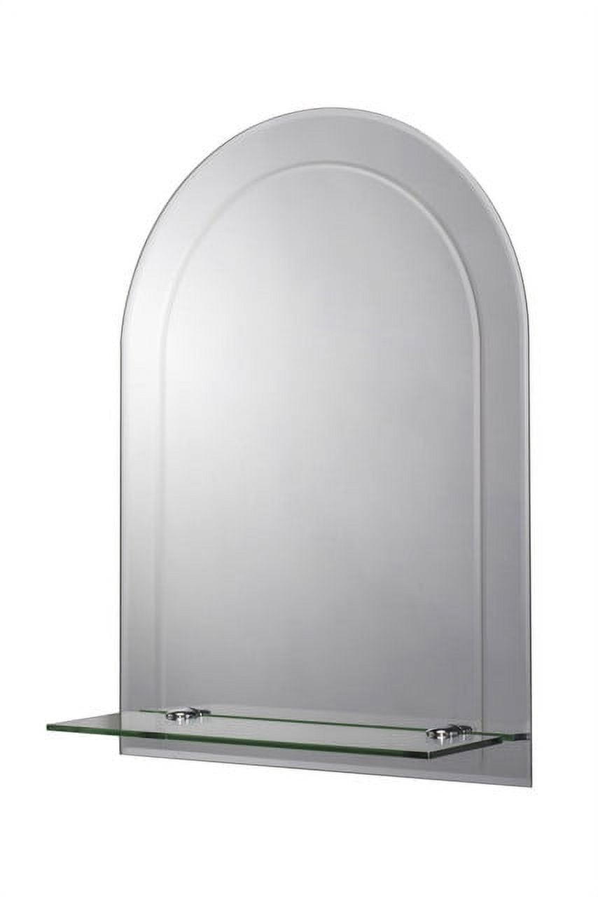 Croydex Fairfield Easy Install, Arch Bathroom Mirror with Single Shelf