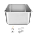 thumbnail image 1 of KFFKFF Cat Litter Box, 8-inch Depth, XL Size, Stainless Steel, Includes Scoop, Broad Filter Foot Board & Tall Sides, Enclosed Design for Odor Control, Simple Cleaning, Suitable for Larger Cats, 1 of 9