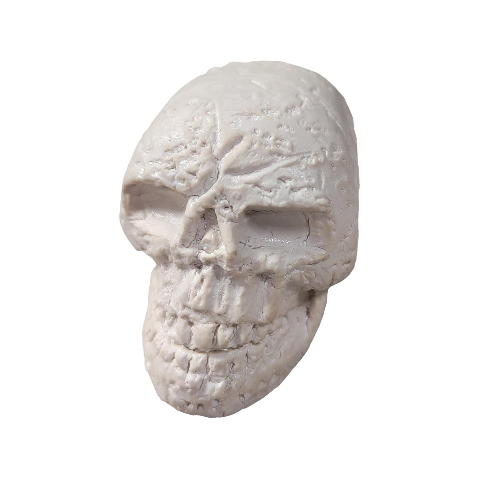 Jikolililili White Imitated Human Skull Ceramic, Halloween Fire Pit ...