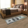 thumbnail image 5 of Multifunctional Long Strip Money Rugs 100 Dollar Bill Series Non-Slip Backed Mat Money Doormat, Kitchen Mats Set of 2 (17" X 47"+17" X 30"), 5 of 6