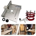 thumbnail image 2 of yeacher C8 Base de Levage pour Routeur Inversé avec Plaque Argentée Ensemble 3 Pcs (Ferme de Routeur) + Base, Compatible avec Taille-Haies 64-66mm, Hauteur de Levage 51mm, Construction en Alliage d'Aluminium CNC, Levage Manuel, 2 of 6