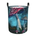thumbnail image 2 of Goofa Fantasy Mushrooms Printed Circular Hamper,Laundry Basket with Handles,Storage Baskets Foldable,Large Capacity Laundry Hamper-Medium, 2 of 8