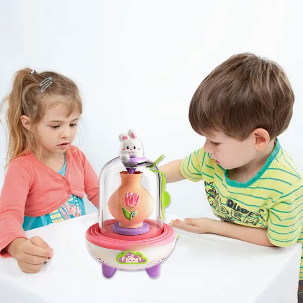 Miiottaa Electric Pottery Wheel Toy USB Power Craft Pottery Machine Toy For Kids Creative