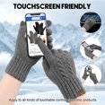thumbnail image 2 of KOITHOT 2 Pairs Winter Gloves for Women Thick Lined Touch Screen Knit Warm Gloves for Cold Weather, 2 of 7