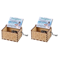 thumbnail image 1 of Mini Caja Música Con Manivela Bonita Navideña Suministros para Fiestas (letra) Azul, 1 of 2