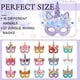 thumbnail image 3 of Máscaras faciales Marsui Unicorn Animal para fiestas infantiles, 32 unidades, 3 of 6