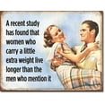 thumbnail image 2 of Women Live Longer Tin Sign, 2 of 2