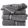 thumbnail image 2 of Juego de toallas de baño LANE LINEN Luxury, 100% algodón, paquete de 4, color gris, 2 of 9