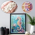 thumbnail image 5 of FLOPESN DIY Gemstone Pearl Painting Kit - 9.84x13.78 Inch Frameless Colourful Canvas Art for Adults, Stress Relief Craft & Home Wall Decor-Seahorse, 5 of 7