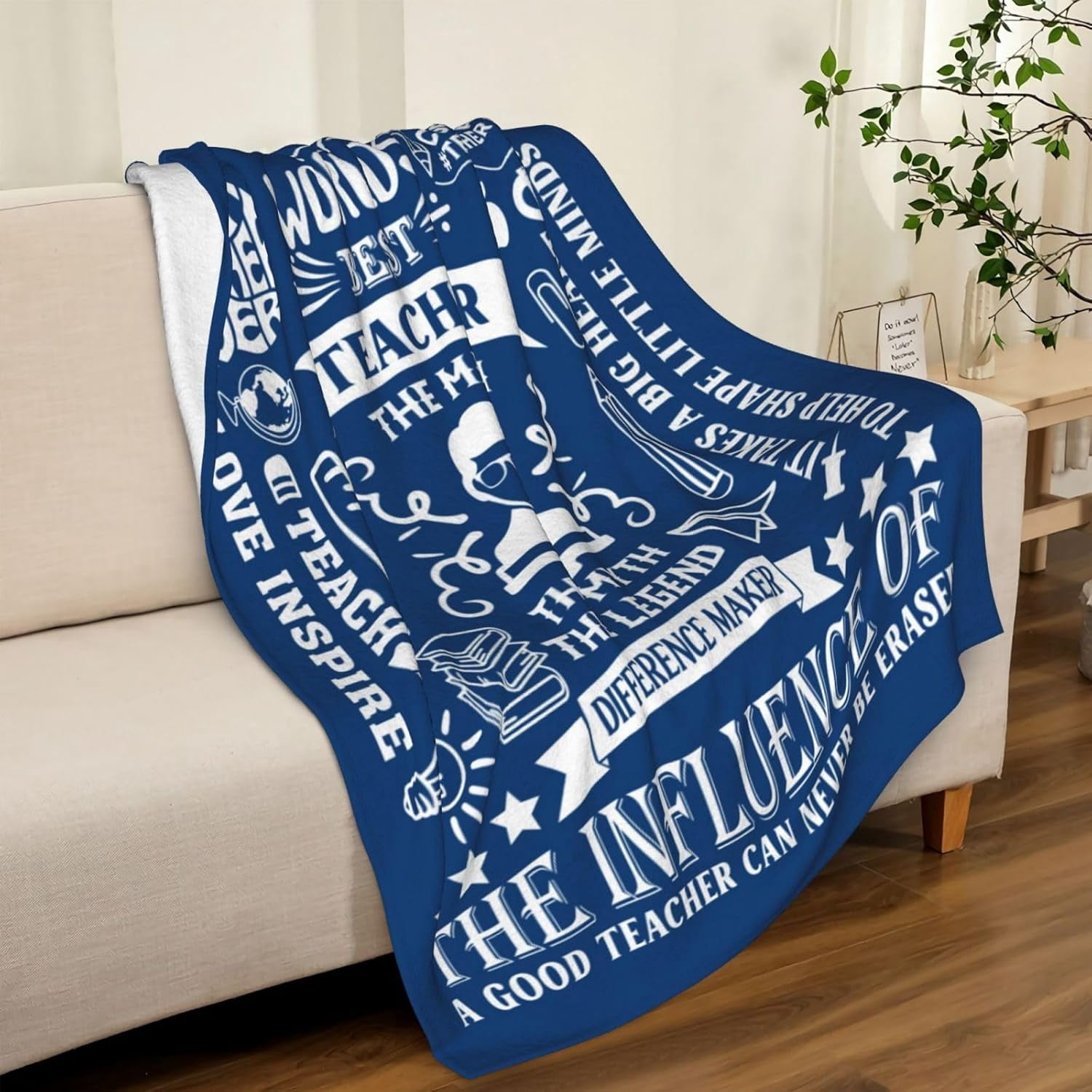 Christmas Teacher Gifts for Men Throw Blanket 60"x50", Male Teacher Gifts, Teacher Appreciation Gifts, Teacher Xmas Gift Ideas, Birthday Gifts for Male Teachers, Thank You Teachers Gifts from Students