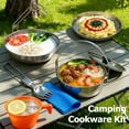 thumbnail image 2 of TrailChef 7-in-1 Outdoor Stainless Steel Camping Pot Kit, Portable Cookware Set with Tableware & Utensils for Travel, Hiking & Backpacking Adventures, 2 of 8