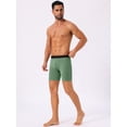 thumbnail image 4 of DARING DIVA Men's Lightweight Solid Color Soft Stretch Open-fly Boxer Briefs 36 Green, 4 of 6