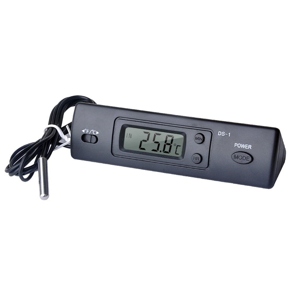 Smaak voeden in stand houden Mini Thermometer Electronic Digital Car Thermometer Indoor Outdoor  Multi-Function Thermometer Time Temperature Display with Probe - Walmart.com