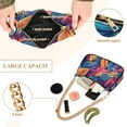 thumbnail image 2 of FORMRS Womens Shoulder Bag with Chain Strap Clutch Purse Cute Tote Handbag, Colorful Art Leaves Pattern, 2 of 7
