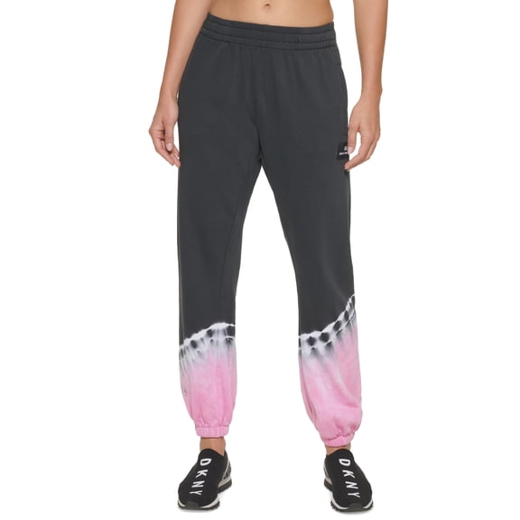 DKNY Sport Tie Dye Cotton Joggers Laser Pink S