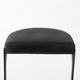 thumbnail image 6 of Maklaine 28" Black Leather with Gun Metal Gray Metal Base Stool, 6 of 10