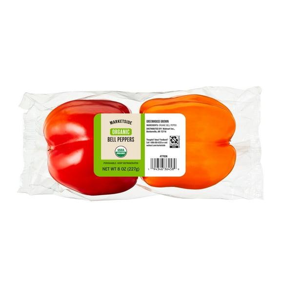 Marketside Fresh Organic Bell Peppers, 8 oz, 2 Count