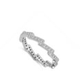 thumbnail image 4 of White Cubic Zirconia Stackable Eternity Bar Ring .925 Sterling Silver Band Jewelry Female Size 4, 4 of 4
