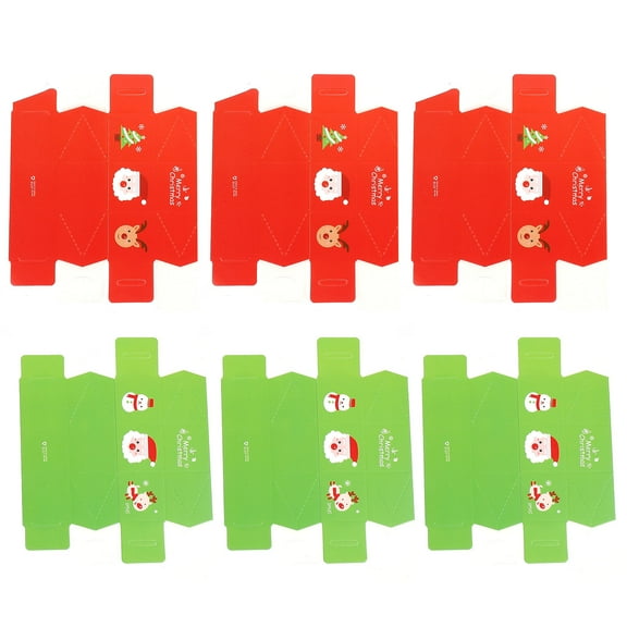 SWETRACE 20Pcs Small Food Packaging Boxes for Holiday Atmosphere in Red Green 8X8In