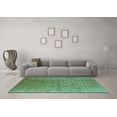 thumbnail image 3 of Ahgly Company Indoor Round Oriental Turquoise Blue Industrial Area Rugs, 5' Round, 3 of 4