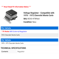 thumbnail image 2 of Regulator - Compatible with 1970 - 1972 Chevy Monte Carlo 1971, 2 of 2