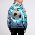 thumbnail image 4 of MuXiKeJi Clothes Hoodies for Boys - Personalized Soccer Sweatshirts for Kids Teens - Sports Graphic Pullover Gifts for Youth Players Blue, 4 of 5