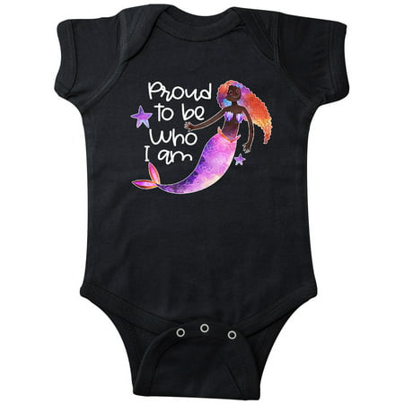 

Inktastic Black History Month Proud to be Who I Am Mermaid Gift Baby Boy or Baby Girl Bodysuit