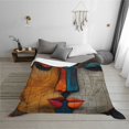 thumbnail image 6 of KLL Abstract Colorful Duality Print Fleece Throw Blanket, Horizontal Fleece Bedding Cute Soft Blankets Comfy Fleece Flannel Plush Home Decor for Couch & Bed -50"x40", 6 of 9