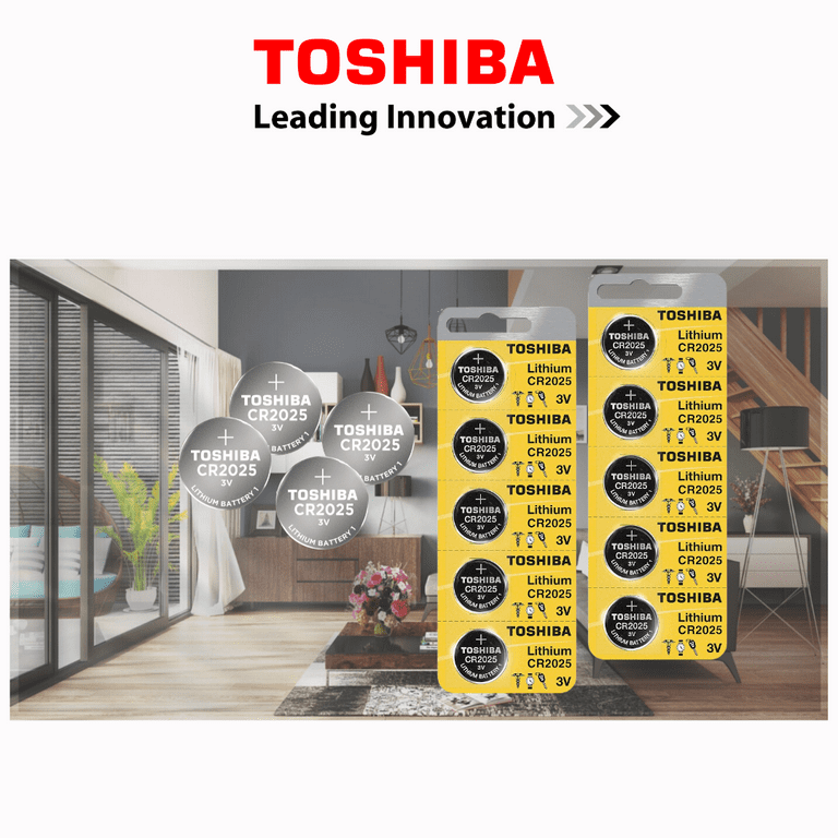 Toshiba CR2032 3 Volt Lithium Coin Battery (4 Packs of 5)